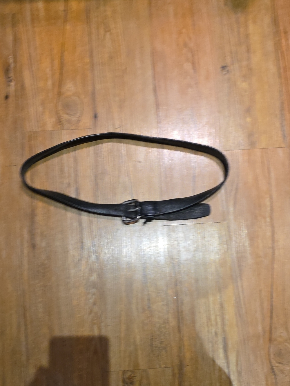 Classic Black Leather Men's Belt